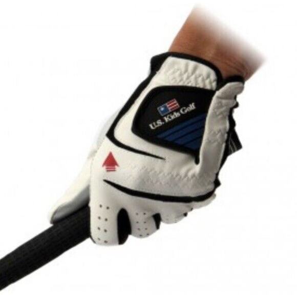 U.S. Kids Junior Good Grip Golf Glove Youth XL Left Hand LH white/Pink palm pad - Picture 2 of 5